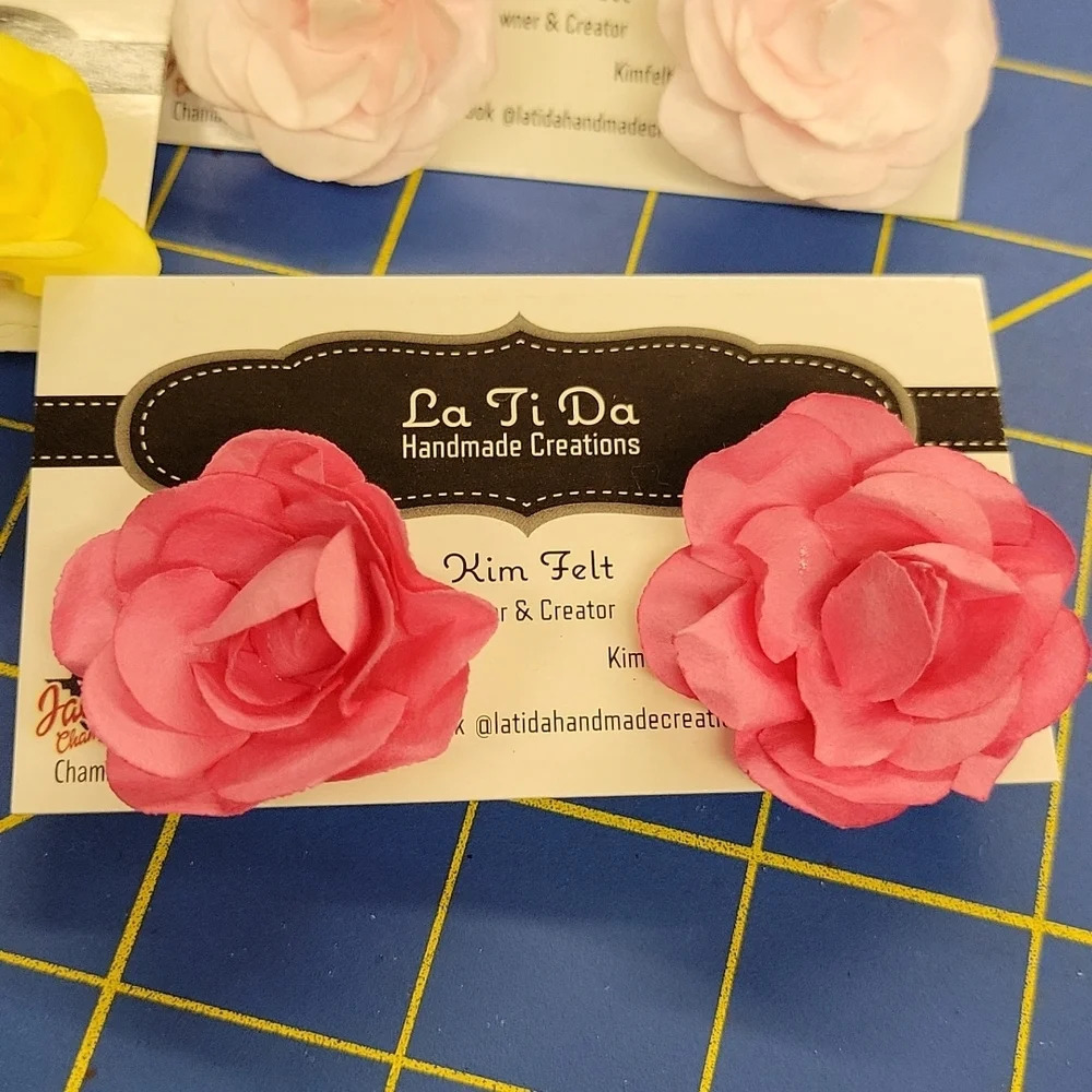 Paper Flower Post Earrings